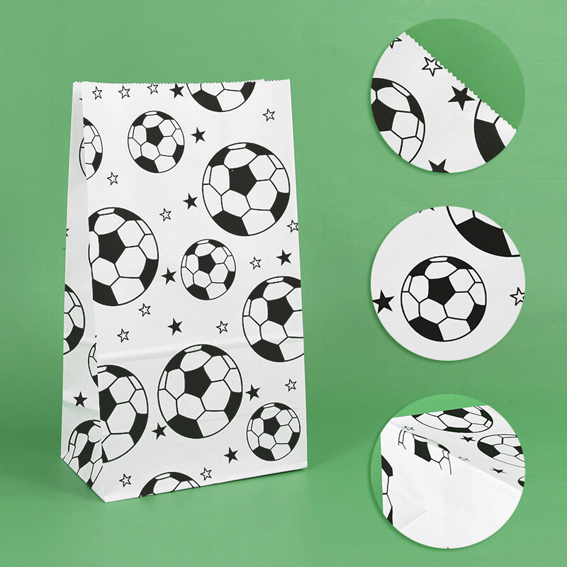 10 ks futbalových darčekových baliacich tašiek s futbalovou tematikou, vrecko na cukríky, sušienky, pukance, fanúšikovské párty tašky pre chlapcov, narodeninovú oslavu, dekoráciu