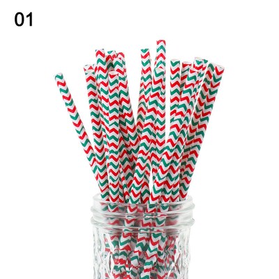 25vnt Namų virtuvės reikmenys vestuvėms vakarėlio reikmenys snaigė geriamasis šiaudelis kalėdinio popieriaus šiaudeliai vienkartiniai kalėdiniai papuošimai