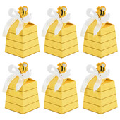 10/20 ks darčeková krabička s cukríkmi Little Bee so stuhou pre deti, chlapcov a dievčatá, narodeninové párty, dekorácie na detskú oslavu, svadobné darčeky.
