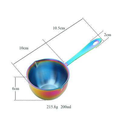 304 nerūdijančio plieno mini puodas, daugiaspalvis buitinis kaušas, trigubas dugnas, dvigubas deflektorius, karšto aliejaus indas