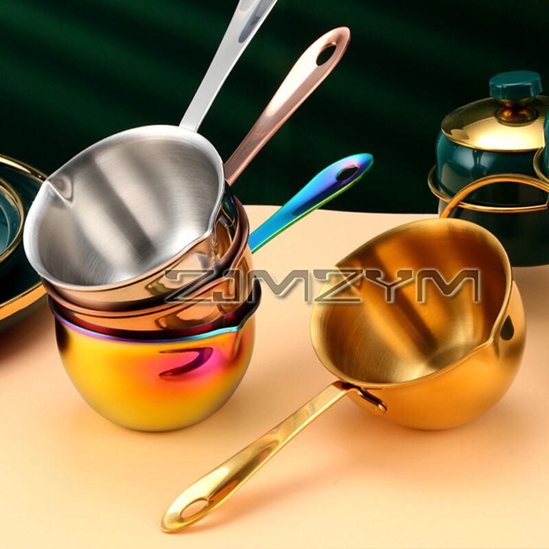 304 nerūdijančio plieno mini puodas, daugiaspalvis buitinis kaušas, trigubas dugnas, dvigubas deflektorius, karšto aliejaus indas