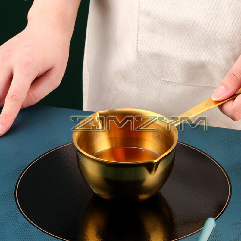 304 nerūdijančio plieno mini puodas, daugiaspalvis buitinis kaušas, trigubas dugnas, dvigubas deflektorius, karšto aliejaus indas