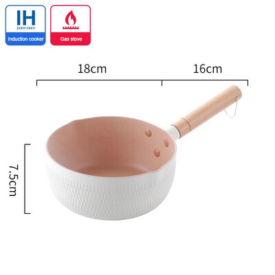 1vnt Mėlyna/Žalia/Balta neprideganti pieno puodas kūdikių maistui puodas sniego keptuvėje kepti ir kaitinti integruota indukcinė dujinė viryklė Universalus