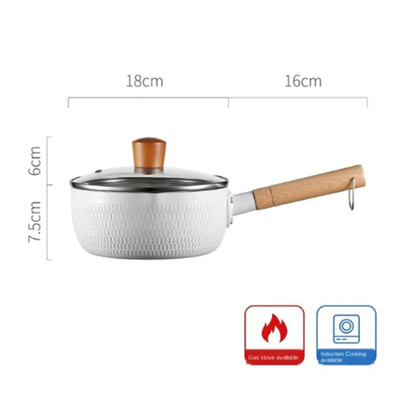 1vnt Mėlyna/Žalia/Balta neprideganti pieno puodas kūdikių maistui puodas sniego keptuvėje kepti ir kaitinti integruota indukcinė dujinė viryklė Universalus