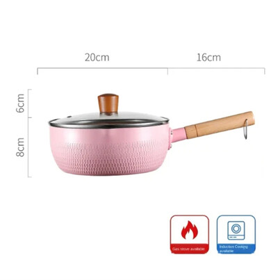 1vnt Mėlyna/Žalia/Balta neprideganti pieno puodas kūdikių maistui puodas sniego keptuvėje kepti ir kaitinti integruota indukcinė dujinė viryklė Universalus