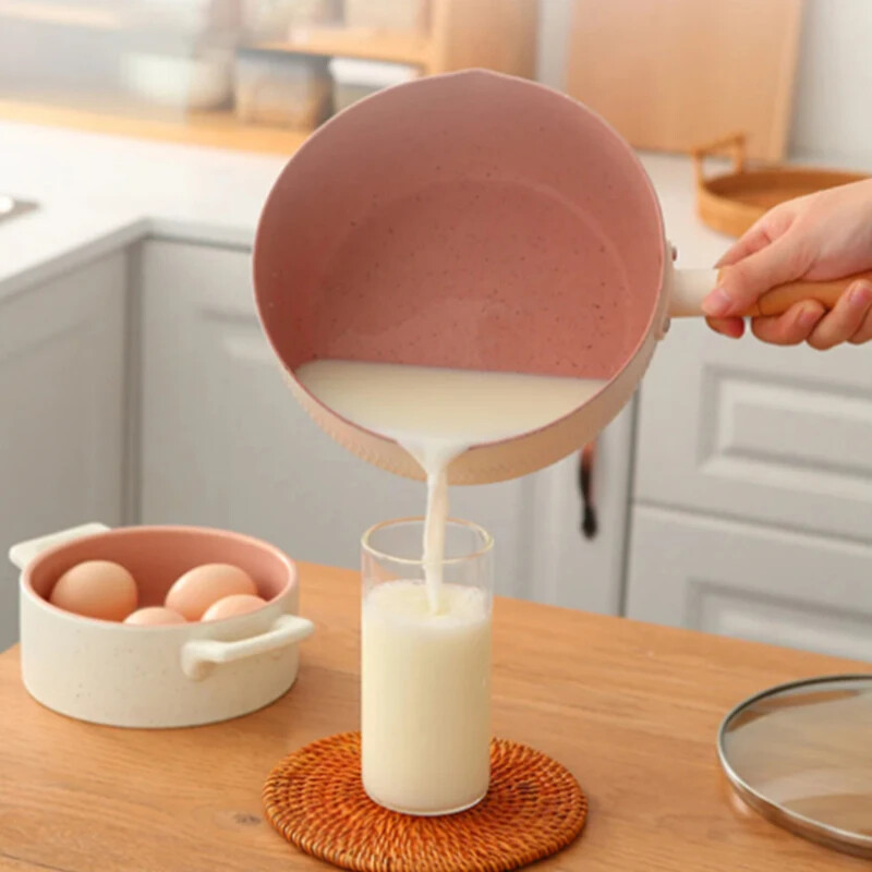 1vnt Mėlyna/Žalia/Balta neprideganti pieno puodas kūdikių maistui puodas sniego keptuvėje kepti ir kaitinti integruota indukcinė dujinė viryklė Universalus