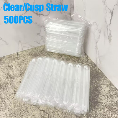 50-500gab Cusp salmu ķēdes iepakojums izliekts iesaiņots dzeramais 3,6 * 150 mm PP plāni salmiņi piena tēja dzērieni mazi salmiņi smūtiji ballīte