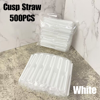 50-500gab Cusp salmu ķēdes iepakojums izliekts iesaiņots dzeramais 3,6 * 150 mm PP plāni salmiņi piena tēja dzērieni mazi salmiņi smūtiji ballīte