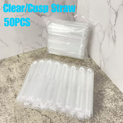 50-500gab Cusp salmu ķēdes iepakojums izliekts iesaiņots dzeramais 3,6 * 150 mm PP plāni salmiņi piena tēja dzērieni mazi salmiņi smūtiji ballīte