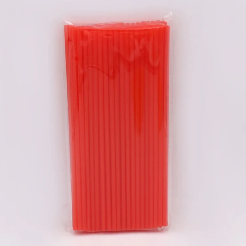 Jednokratne slamke za piće u boji Ravna ravna lula u boji ručno izrađena plastična lula za piće diy 100