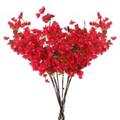 Jeden hodvábny stonka Bougainvillea glabra, umelý kvet Bougainvillea Spectabilis, konáre stromu pre svadobné kvetinové aranžmány