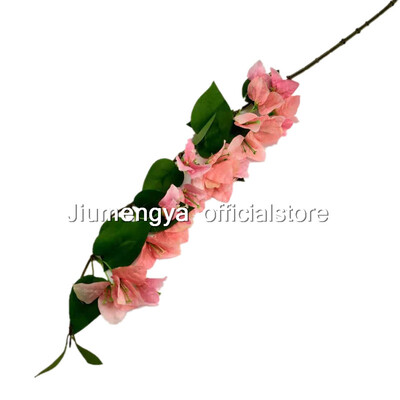Jeden hodvábny stonka Bougainvillea glabra, umelý kvet Bougainvillea Spectabilis, konáre stromu pre svadobné kvetinové aranžmány