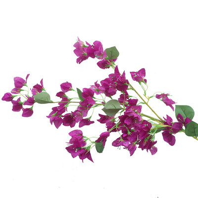 Jeden hodvábny stonka Bougainvillea glabra, umelý kvet Bougainvillea Spectabilis, konáre stromu pre svadobné kvetinové aranžmány