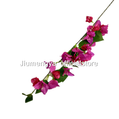 Jeden hodvábny stonka Bougainvillea glabra, umelý kvet Bougainvillea Spectabilis, konáre stromu pre svadobné kvetinové aranžmány