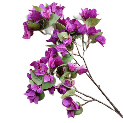 Jeden hodvábny stonka Bougainvillea glabra, umelý kvet Bougainvillea Spectabilis, konáre stromu pre svadobné kvetinové aranžmány