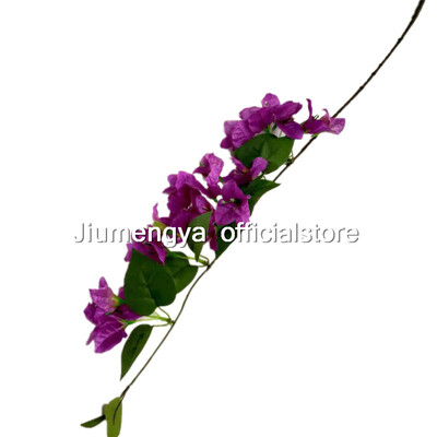 Jeden hodvábny stonka Bougainvillea glabra, umelý kvet Bougainvillea Spectabilis, konáre stromu pre svadobné kvetinové aranžmány