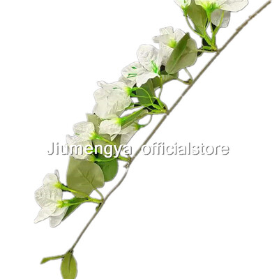 Jeden hodvábny stonka Bougainvillea glabra, umelý kvet Bougainvillea Spectabilis, konáre stromu pre svadobné kvetinové aranžmány