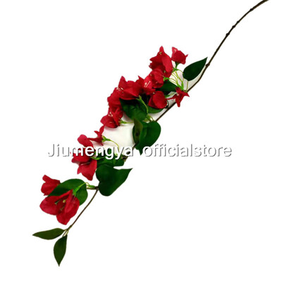 Jeden hodvábny stonka Bougainvillea glabra, umelý kvet Bougainvillea Spectabilis, konáre stromu pre svadobné kvetinové aranžmány
