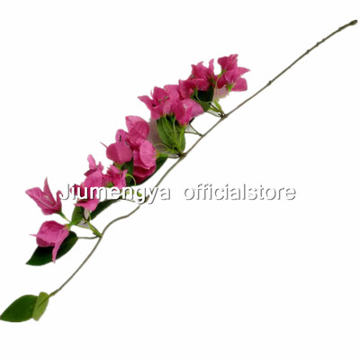 Jeden hodvábny stonka Bougainvillea glabra, umelý kvet Bougainvillea Spectabilis, konáre stromu pre svadobné kvetinové aranžmány