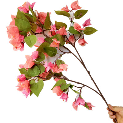 Jeden hodvábny stonka Bougainvillea glabra, umelý kvet Bougainvillea Spectabilis, konáre stromu pre svadobné kvetinové aranžmány
