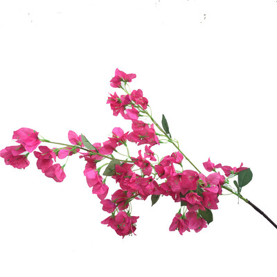 Jeden hodvábny stonka Bougainvillea glabra, umelý kvet Bougainvillea Spectabilis, konáre stromu pre svadobné kvetinové aranžmány