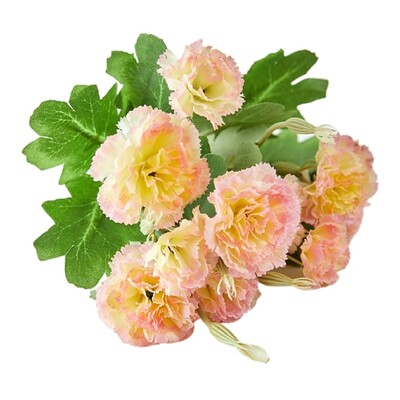 Dirbtinio šilko gėlių gvazdikų puokštė namų sodo dekoras Vestuvių laikymo gėlė Motinos dienos dovanų stalo dekoravimui