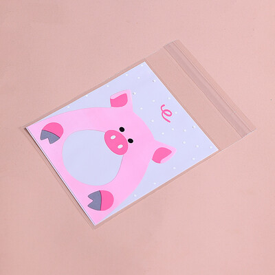 100 bucăți din plastic transparent, bomboane, biscuiți, pungi de plastic autoadezive pentru biscuiți, gustări, coacere, cadou pentru copii, bricolaj