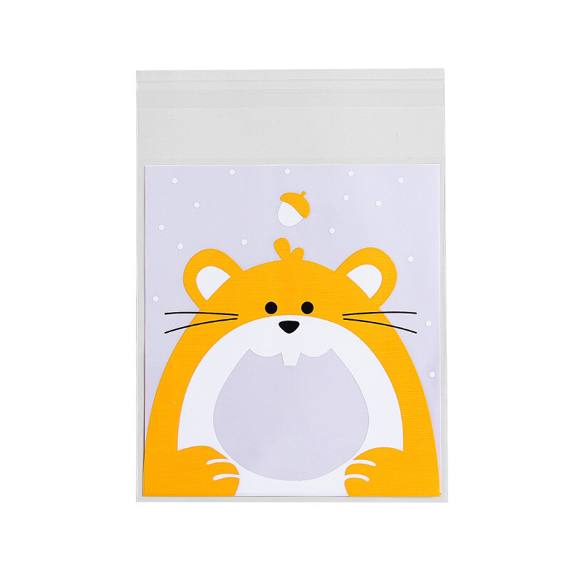 100 bucăți din plastic transparent, bomboane, biscuiți, pungi de plastic autoadezive pentru biscuiți, gustări, coacere, cadou pentru copii, bricolaj