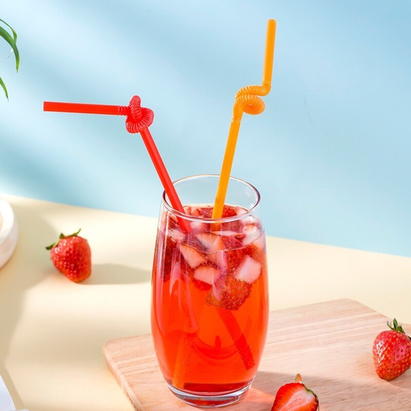 100db Színes, rugalmas műanyag szívószálak eldobható hajlékony szívószálak esküvői kellékek konyhai szívószálak bár tartozékok