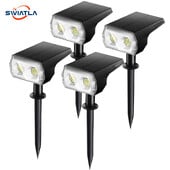 48 LED solárnych reflektorov do exteriéru, 2 v 1 bezdrôtové vodotesné vonkajšie solárne reflektory do dvora, záhrady a terasy