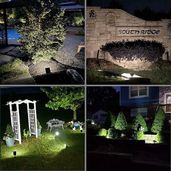 48 LED Solar Light Outdoors Landscape Spotlights, 2 σε 1 Ασύρματοι αδιάβροχοι ηλιακοί προβολείς εξωτερικού χώρου για Αίθριο κήπου αυλής