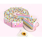 8 buc. Cutie de biscuiti pentru biscuiti in forma de tort roz Cutii de cadouri din hartie Favoruri de dus pentru bebelusi Tratament pentru copii, petrecere de aniversare, cutie de ambalare pentru desert