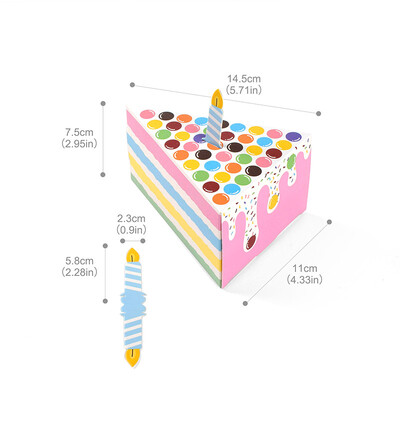 8 buc. Cutie de biscuiti pentru biscuiti in forma de tort roz Cutii de cadouri din hartie Favoruri de dus pentru bebelusi Tratament pentru copii, petrecere de aniversare, cutie de ambalare pentru desert