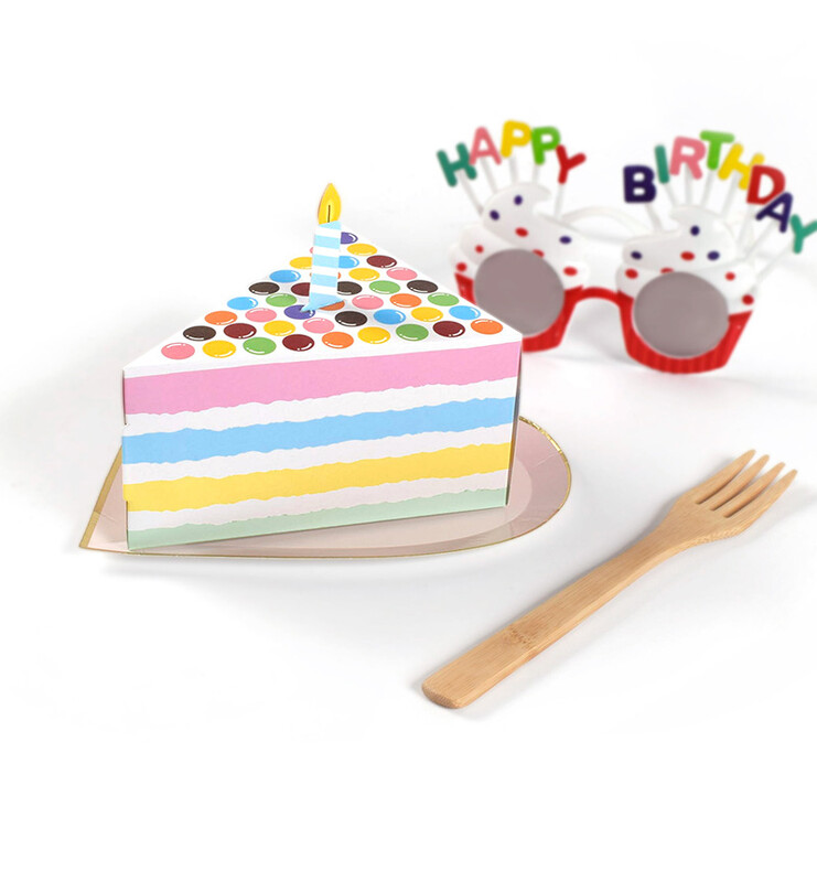 8 buc. Cutie de biscuiti pentru biscuiti in forma de tort roz Cutii de cadouri din hartie Favoruri de dus pentru bebelusi Tratament pentru copii, petrecere de aniversare, cutie de ambalare pentru desert