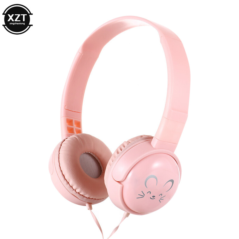 Roztomilé detské slúchadlá pre dievčatá s mikrofónom, 3,5 mm jack, 3D stereo hudobné káblové slúchadlá, hráčske mobilné telefóny, iPhone, notebooky, darček