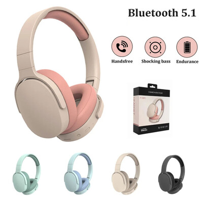 P2961 belaidės ausinės ant ausies stereo HIFI ausinės TF/AUX muzikos grotuvas sulankstomos ausinės, skirtos išmaniesiems telefonams nešiojamam kompiuteriui