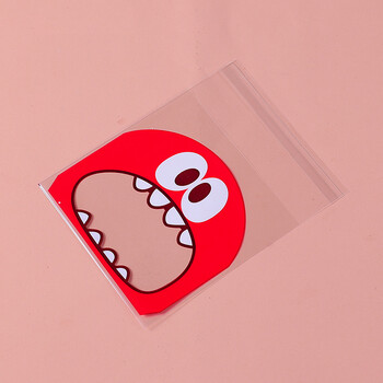 100 τμχ Μπισκότα Candy Bag Cute Cartoon αυτοκόλλητη πλαστική τσάντα συσκευασίας για μπισκότα δώρου Συσκευασία τροφίμων, συσκευασία ψησίματος