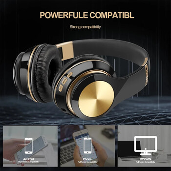 Πτυσσόμενα ασύρματα ακουστικά Bluetooth Multifunctional Over Ear 5.0 Bluetooth Headphones Υποστήριξη παιχνιδιού TF CardStereo για IOS Android