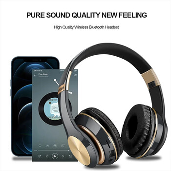 Πτυσσόμενα ασύρματα ακουστικά Bluetooth Multifunctional Over Ear 5.0 Bluetooth Headphones Υποστήριξη παιχνιδιού TF CardStereo για IOS Android