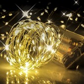 2M 5M 10M 30M LED svjetiljke na bakrenoj žici s bakrenom žicom i baterijom 30M Girlanda za vjenčanje Božićna svjetla Dekoracija