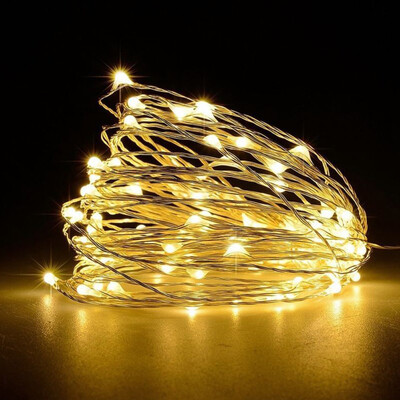 2M 5M 10M 30M LED svjetiljke na bakrenoj žici s bakrenom žicom i baterijom 30M Girlanda za vjenčanje Božićna svjetla Dekoracija