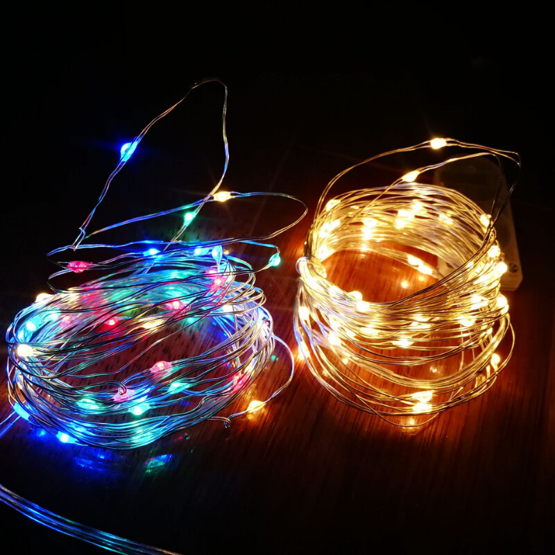 2M 5M 10M 30M LED svjetiljke na bakrenoj žici s bakrenom žicom i baterijom 30M Girlanda za vjenčanje Božićna svjetla Dekoracija