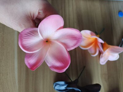20 buc. PU tulpini de flori de păr artificiale de plumeria, flori de frangipani la atingere reală, pentru centre de nuntă, accesorii bricolaj