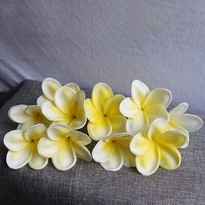 20 buc. PU tulpini de flori de păr artificiale de plumeria, flori de frangipani la atingere reală, pentru centre de nuntă, accesorii bricolaj