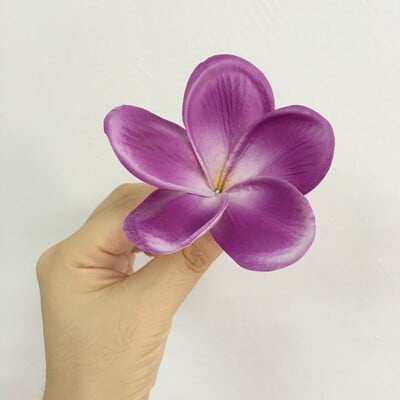 20 buc. PU tulpini de flori de păr artificiale de plumeria, flori de frangipani la atingere reală, pentru centre de nuntă, accesorii bricolaj