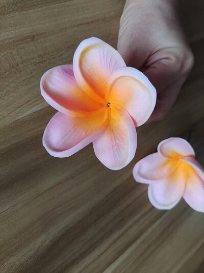 20 buc. PU tulpini de flori de păr artificiale de plumeria, flori de frangipani la atingere reală, pentru centre de nuntă, accesorii bricolaj