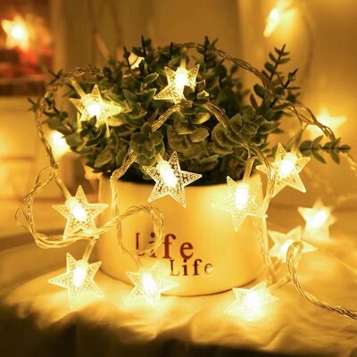 1,5-10m LED kristalna kugla Garland String Lights Indoor Decor Blagdanska božićna lampa 10/20/40/80 LED Fairy Lights Radi na baterije
