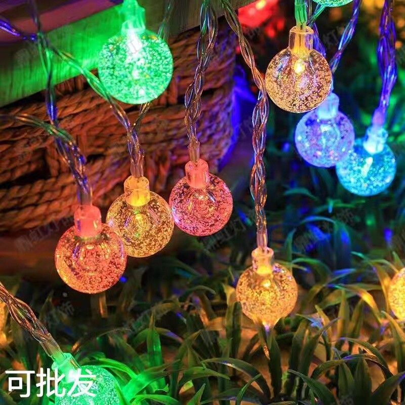 1,5-10m LED kristalna kugla Garland String Lights Indoor Decor Blagdanska božićna lampa 10/20/40/80 LED Fairy Lights Radi na baterije