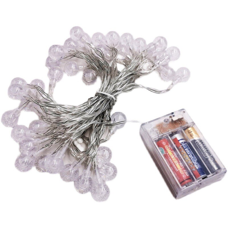 1,5-10m LED kristalna kugla Garland String Lights Indoor Decor Blagdanska božićna lampa 10/20/40/80 LED Fairy Lights Radi na baterije