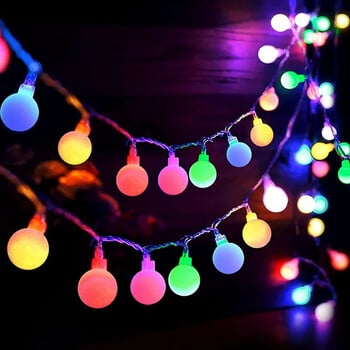 10/20/40/80 Led Globe String Lights Λειτουργεί με μπαταρία Fairy Light For Garden Christmas Wedding Party Camping Atmosphere Decor